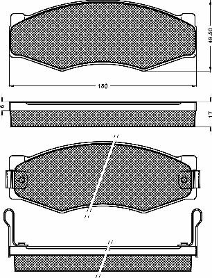 BSF 10205 - Тормозные колодки, дисковые, комплект unicars.by