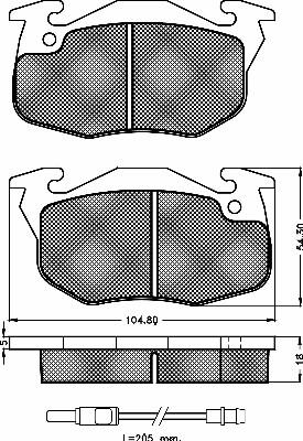 BSF 10200 - Тормозные колодки, дисковые, комплект unicars.by