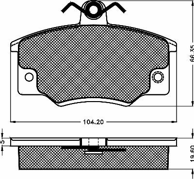 BSF 10232 - Тормозные колодки, дисковые, комплект unicars.by