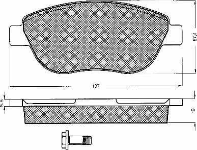 BSF 10751 - Тормозные колодки, дисковые, комплект unicars.by