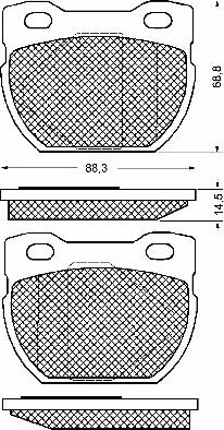 BSF 10757 - Тормозные колодки, дисковые, комплект unicars.by