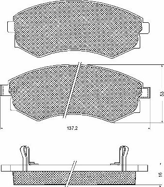 BSF 10706 - Тормозные колодки, дисковые, комплект unicars.by