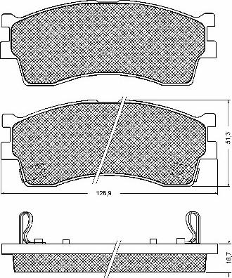 GENESIS 58115FDA00 - Тормозные колодки, дисковые, комплект unicars.by