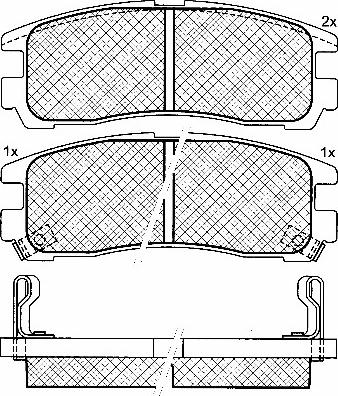 Metzger 109-1164 - Тормозные колодки, дисковые, комплект unicars.by