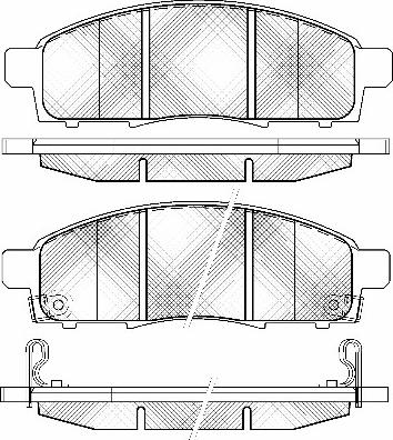 Herth+Buss Elparts J3601030 - Тормозные колодки, дисковые, комплект unicars.by