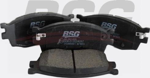 BSG BSG 40-202-005 - Тормозные колодки, дисковые, комплект unicars.by