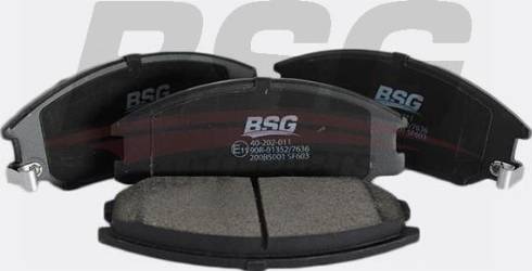 BSG BSG 40-202-011 - Тормозные колодки, дисковые, комплект unicars.by