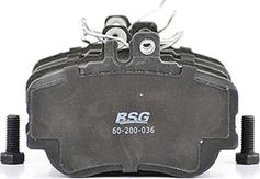 BSG BSG 60-200-036 - Тормозные колодки, дисковые, комплект unicars.by