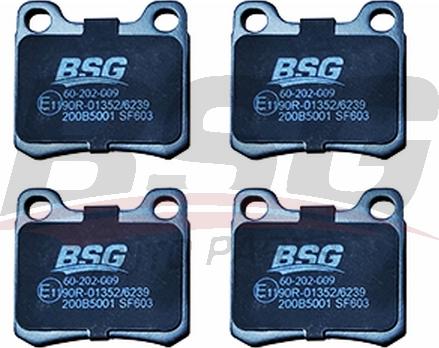 BSG BSG 60-202-009 - Тормозные колодки, дисковые, комплект unicars.by