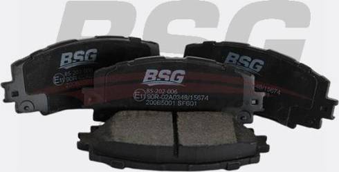 BSG BSG 85-202-006 - Тормозные колодки, дисковые, комплект unicars.by