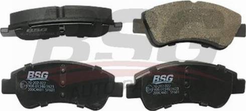 BSG BSG 70-202-022 - Тормозные колодки, дисковые, комплект unicars.by