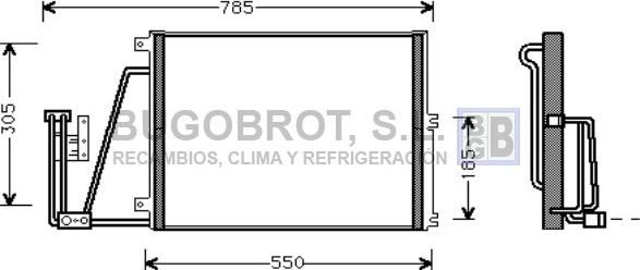 BUGOBROT 62-OL5265 - Конденсатор кондиционера unicars.by