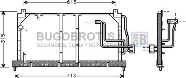 BUGOBROT 62-OL5224 - Конденсатор кондиционера unicars.by