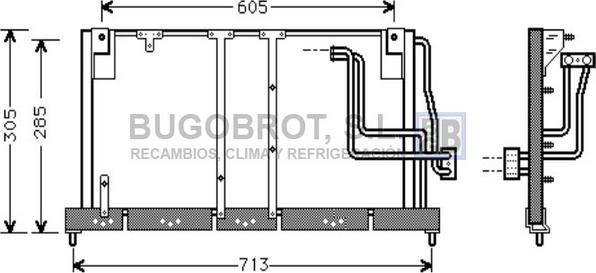 BUGOBROT 62-OL5225 - Конденсатор кондиционера unicars.by