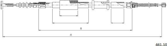 Cabor 461.10 - Тросик, cтояночный тормоз unicars.by