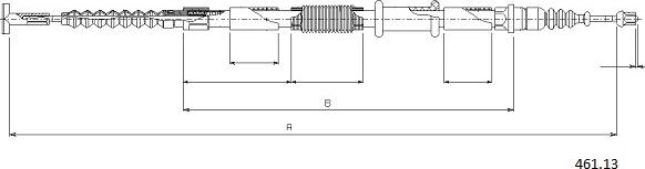 Cabor 461.13 - Тросик, cтояночный тормоз unicars.by