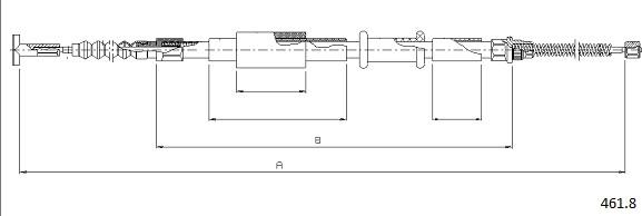 Cabor 461.8 - Тросик, cтояночный тормоз unicars.by
