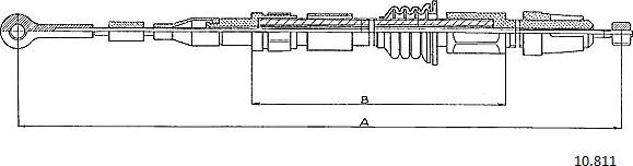 Cabor 10.811 - Тросик, cтояночный тормоз unicars.by