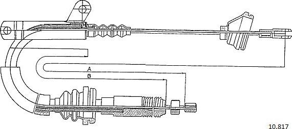 Cabor 10.817 - Тросик, cтояночный тормоз unicars.by