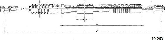 Cabor 10.263 - Трос, управление сцеплением unicars.by