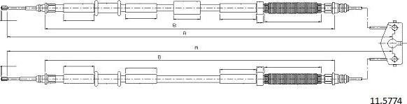 Cabor 11.5774 - Тросик, cтояночный тормоз unicars.by