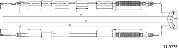 Cabor 11.5773 - Тросик, cтояночный тормоз unicars.by