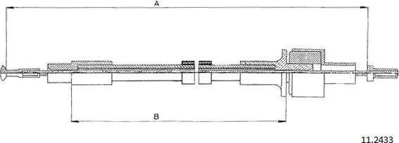 Cabor 11.2433 - Трос, управление сцеплением unicars.by