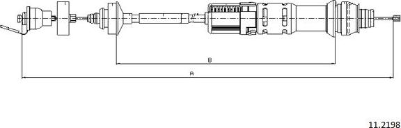 Cabor 11.2198 - Трос, управление сцеплением unicars.by
