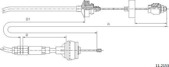 Cabor 11.2153 - Трос, управление сцеплением unicars.by