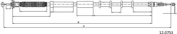 Cabor 12.0753 - Тросик, cтояночный тормоз unicars.by