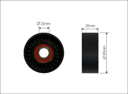 Caffaro 453-00 - Ролик, поликлиновый ремень unicars.by