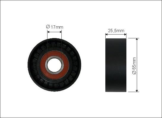 Caffaro 434-00 - Ролик, поликлиновый ремень unicars.by