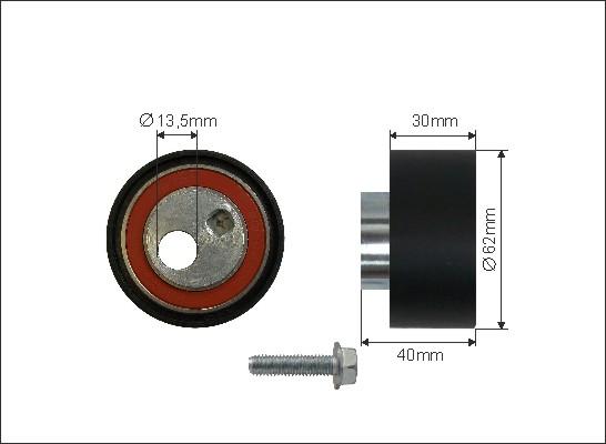 Caffaro 431-140 - Натяжной ролик, зубчатый ремень ГРМ unicars.by