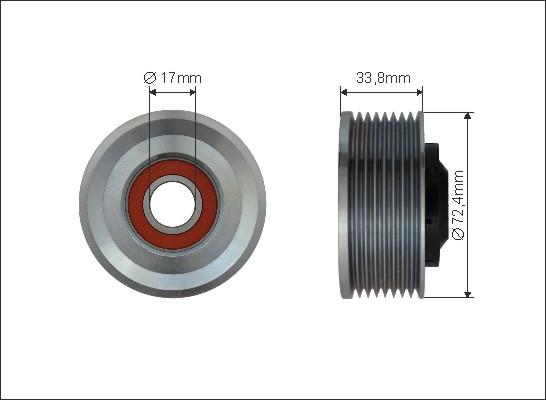 Caffaro 500590 - Ролик, поликлиновый ремень unicars.by