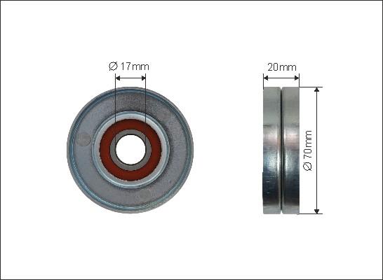 Caffaro 500577 - Ролик, поликлиновый ремень unicars.by