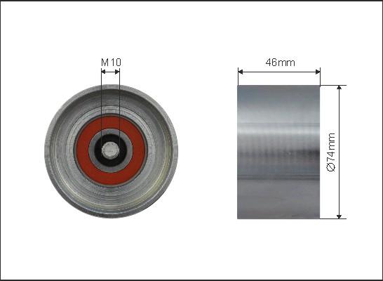 Caffaro 500576 - Ролик, поликлиновый ремень unicars.by