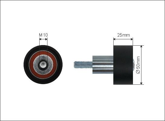 Caffaro 500280 - Направляющий ролик, зубчатый ремень ГРМ unicars.by