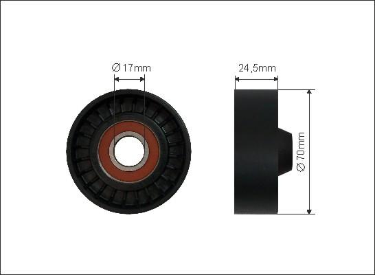 Caffaro 341-00 - Ролик, поликлиновый ремень unicars.by