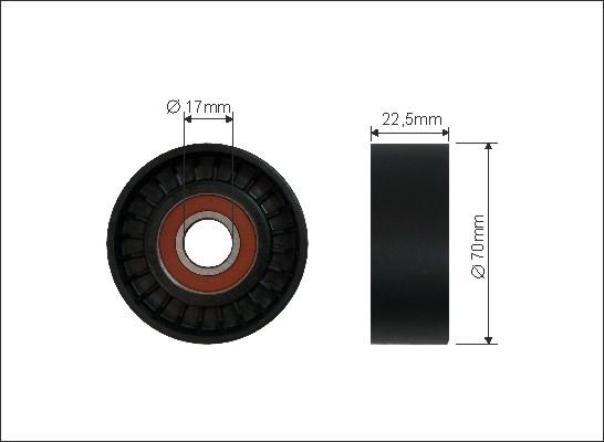 Caffaro 235-00 - Ролик, поликлиновый ремень unicars.by