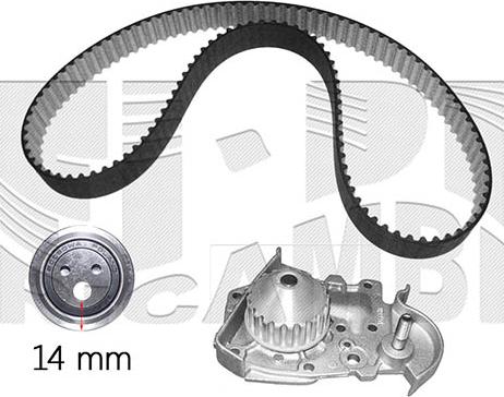 Caliber 0590KRWB - Водяной насос + комплект зубчатого ремня ГРМ unicars.by