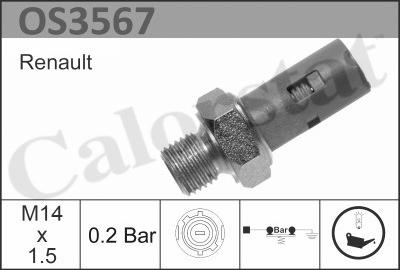Calorstat by Vernet OS3567 - Датчик, давление масла unicars.by