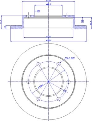 BOSCH BD516 - Тормозной диск unicars.by