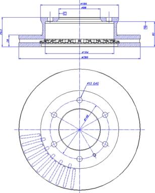 BENDIX 522131 - Тормозной диск unicars.by