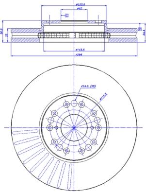 BOSCH 0986AB9562 - Тормозной диск unicars.by