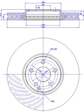 ATE 24.0132-0154.1 - Тормозной диск unicars.by