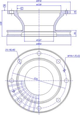 CAR 142.174 - Тормозной диск unicars.by