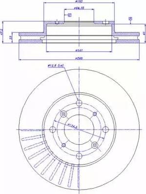 DJ Auto BDC967V - Тормозной диск unicars.by