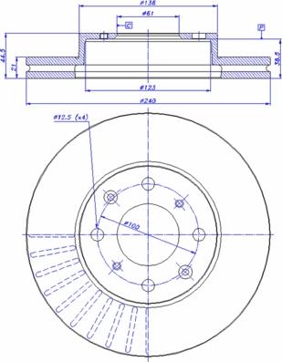 Febi Bilstein 17356 - Тормозной диск unicars.by