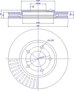 BENDIX 145308 - Тормозной диск unicars.by