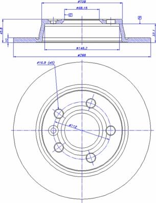 BOSCH 986478421 - Тормозной диск unicars.by